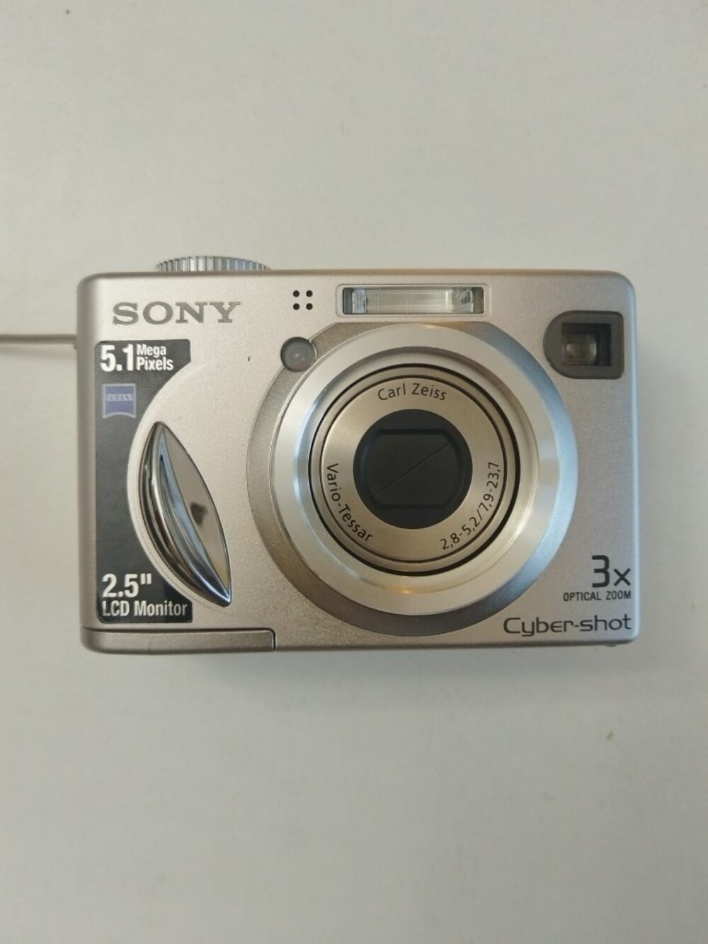 Sony Cyber-shot DSC-W5 5.1MP Digital Camera Silver Carl Zeiss TESTED